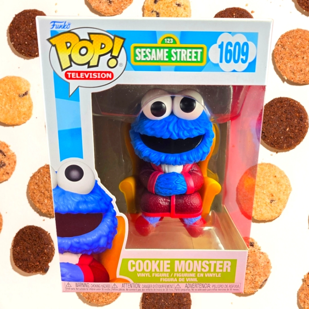 Cookie Monster funko # 1609 (Nib) With Pop Protector